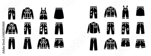 Denim Fashion Icon Set