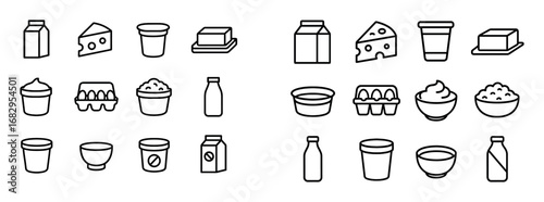 Dairy Icons Grid