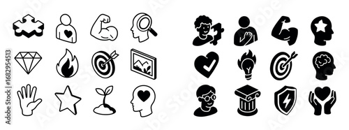 Self-Acceptance Icon Grid
