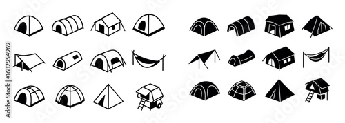 Camping Tent Icons