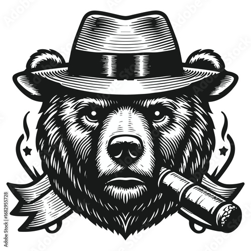 vector illustration of a bear