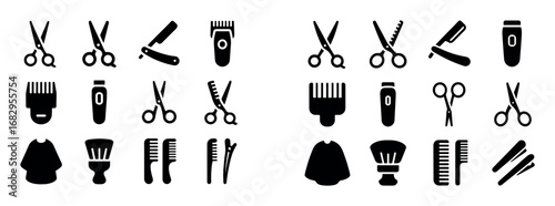 Hair Salon Tools Icons