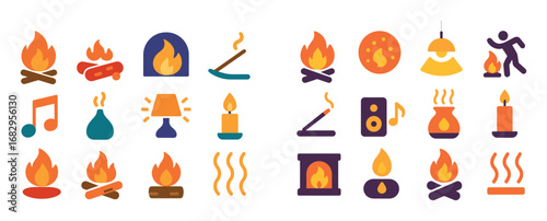 Family Fireside Icons