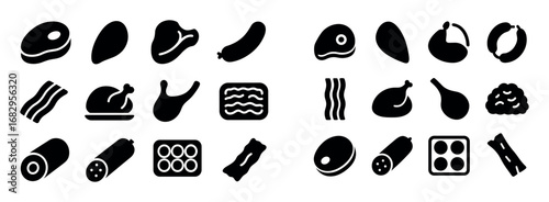 Supermarket Meat Icons