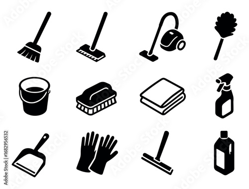 Isometric Cleaning Icons