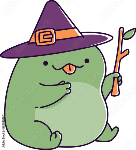 Frog in Halloween Costume