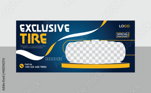 Exclusive tire banner design templates 