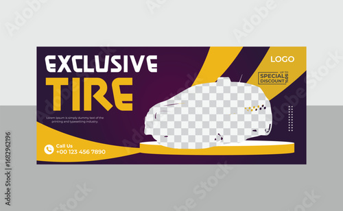 Exclusive tire banner design templates 