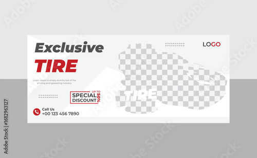 Exclusive tire banner design templates 