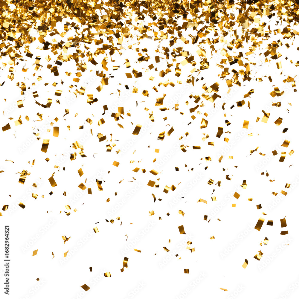 Obraz premium Golden Confetti Falling: Festive Celebration Background