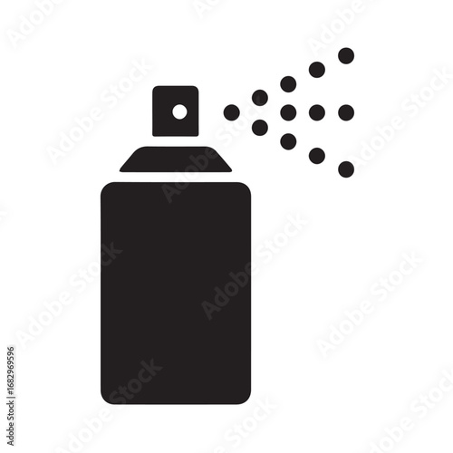 Spray silhouette black and white vector icon