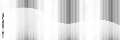 Abstract art geometric background with vertical lines. Optical illusion with waves and transition.EPS10