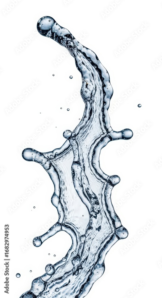 custom made wallpaper toronto digitalCloseup of splashing water droplet with intricate edges isolated on white background