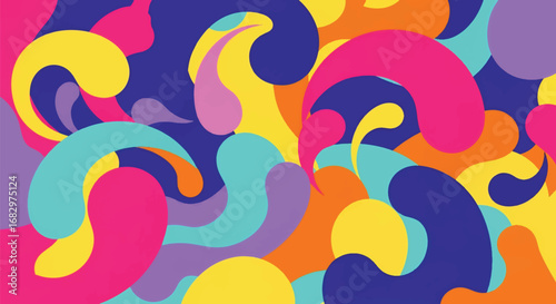 Adobe illustrator artwork vector illustration. Abstract vibrant background with flowing, colorful swirls and organic shapes, perfect for modern designs, web elements, and artistic projects