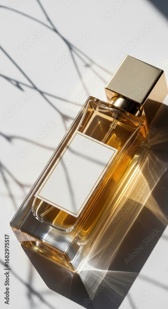 custom made wallpaper toronto digitalElegant perfume bottle with gold accents isolated on white background
