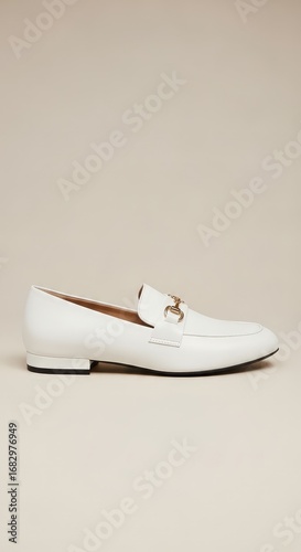 Wallpaper Mural Elegant white loafer shoe isolated on white background Torontodigital.ca