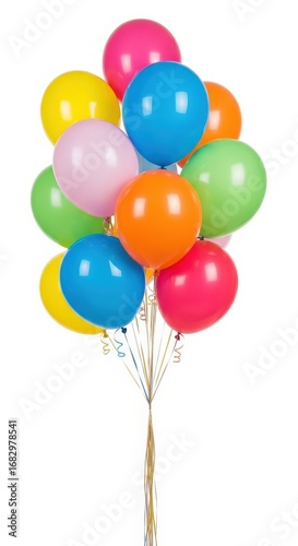 Wallpaper Mural Colorful balloon bouquet isolated on white background Torontodigital.ca