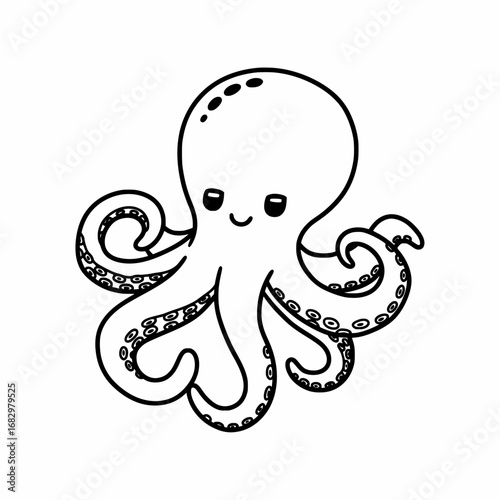 Cute Octopus vector