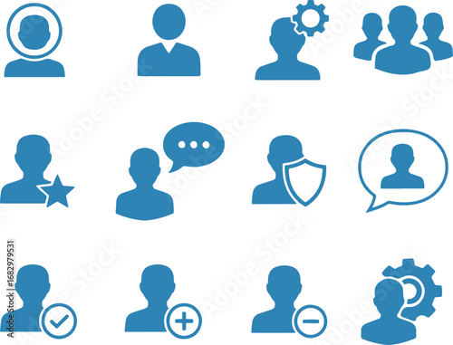 Business people and social network icon set vector illustration