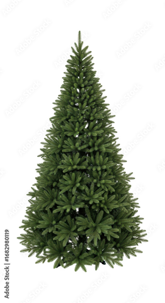 Fototapeta premium Lush green pine tree isolated on transparent background