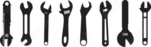 Tool, Silhouette, Construction, DIY, Equipment, Outline, Repair, Work, Graphic, Kit, Set, Craft, Design, Utility, Industrial, Structure, Manual, Gear