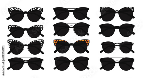 Trendy sunglass collection: diverse fashion forward designs
