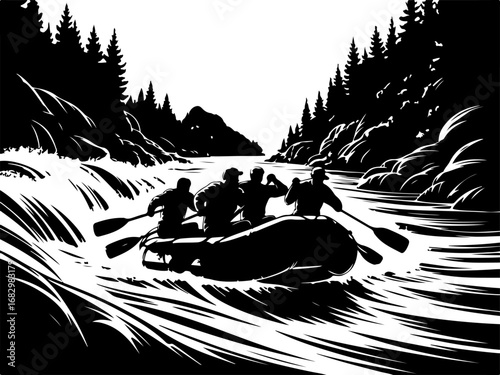 Whitewater Rafting Adventure Vector Bundle
