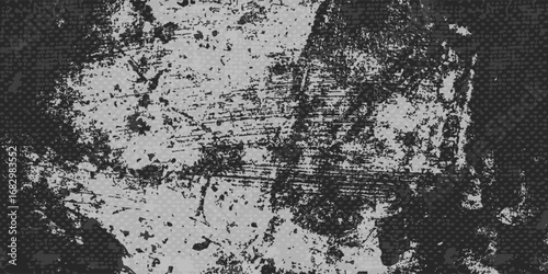 Black and white grunge. Distress overlay texture. Abstract surface dust and rough dirty wall background concept. Worn, torn, weathered effect best seller