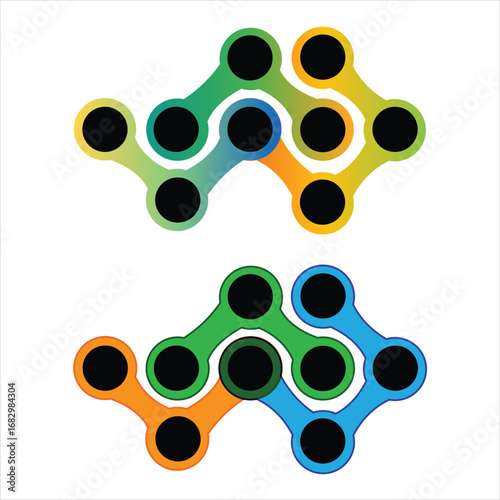 Abstract blue background with smooth organic shapes in bionic design style,3d rendering of Yellow and black abstract geometric background. Scene for advertising, technology, showcase, banner, game,.