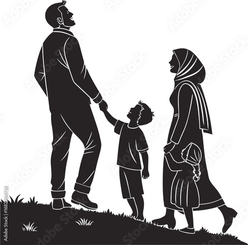 father mother and daughter