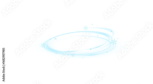 Cold winter air, snowflakes falling and a swirling effect. Christmas design PNG	
