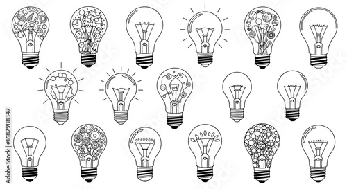 Creative light bulb designs showcasing innovative patterns and unique styles