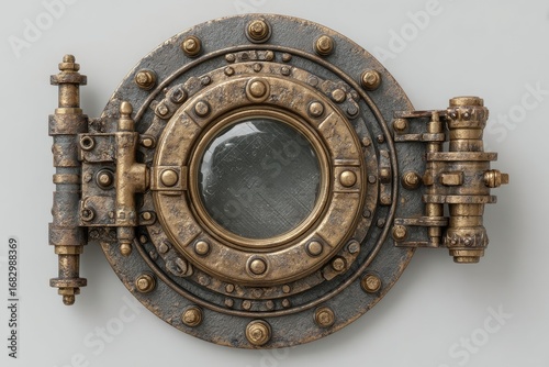 Ornate steampunk porthole