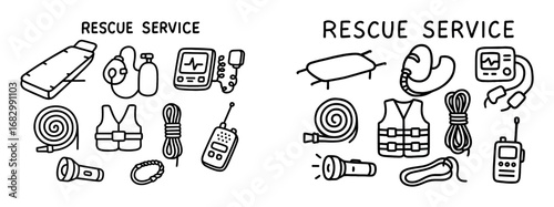 Rescue Equipment Doodles