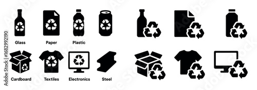 Recycling Icons Grid