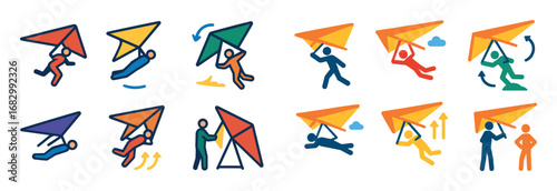 Hang Gliding Icons