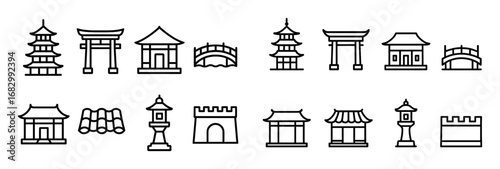 Oriental Architecture Icons