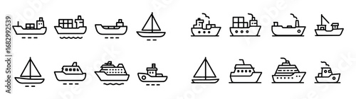 Minimalist Shipping Icons
