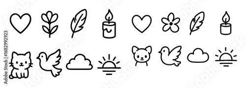 Tenderness Doodle Icons