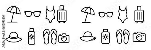 Summer Icon Silhouettes