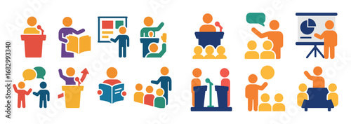 Public Speaking Icons