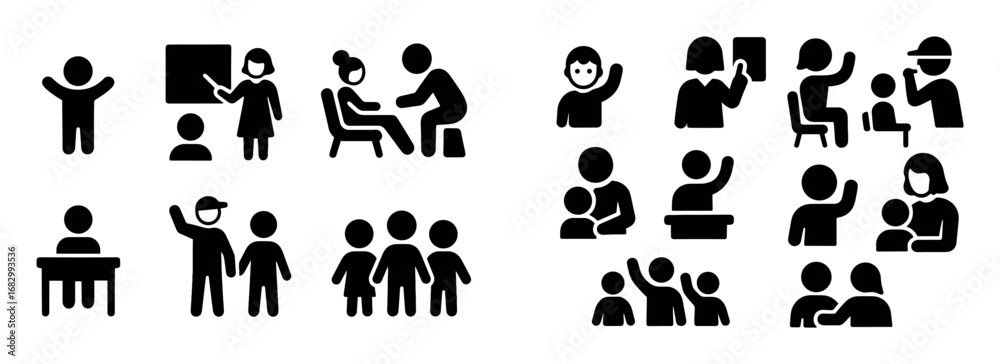 Naklejka premium Hand Motor Skills Icons