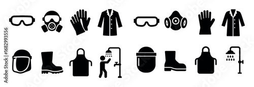 Chemical Safety Icon Set