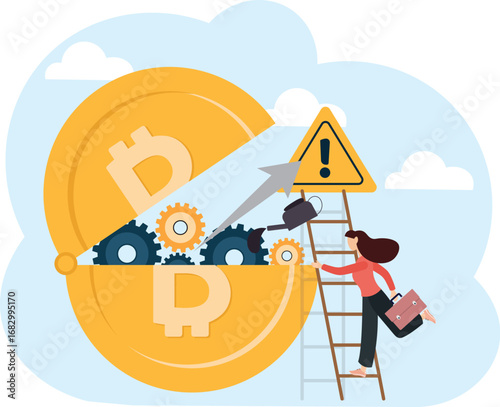 Financial or money liquidity to help economic stimulus, central bank monetary policy to help lubricate economy concept, businessman put lubricant oil on machine gear of opening money dollar coin.