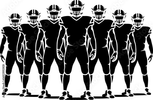 Football, American football, Team, Players, group Vector 