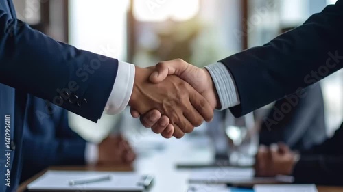 Seamless business collaboration handshake agreement video success achieving goals