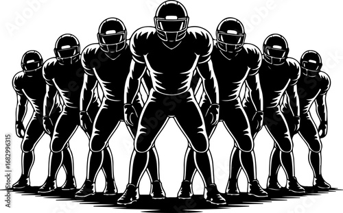 Football, American football, Team, Players, group Vector 