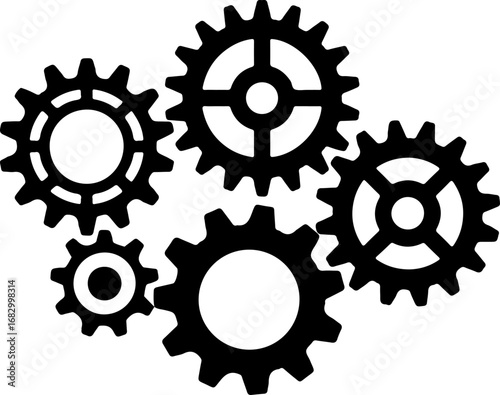 Interlocking Gears Vector Graphics 