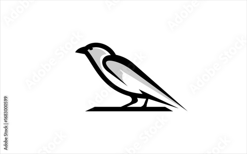 Bird Outline Design Wildlife Feather Graphic Design Silhoutte Black Colored Background Inspiration