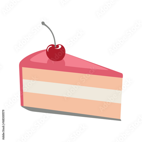 Digital illustration of a layered food slice